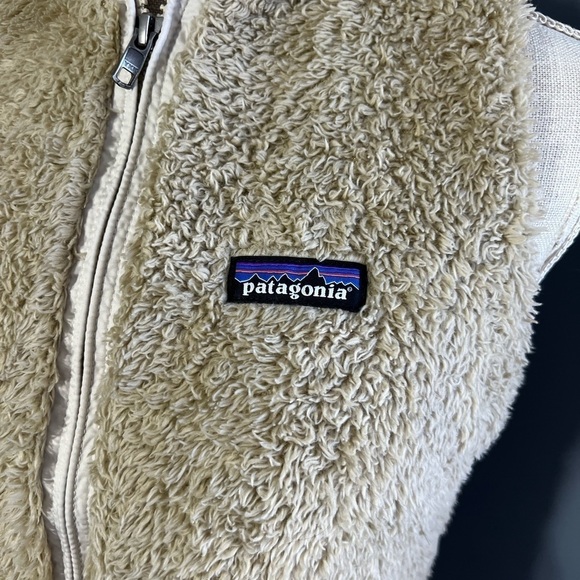 Patagonia Womens Los Gatos Fleece Vest Tan Full Zip Pockets Mock Neck sz XS - Picture 2 of 8